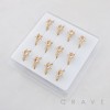 DIMENSIONAL HEART CZ STARBURST POLISH 316L SURGICAL STEEL NOSE HOOP RING BOX